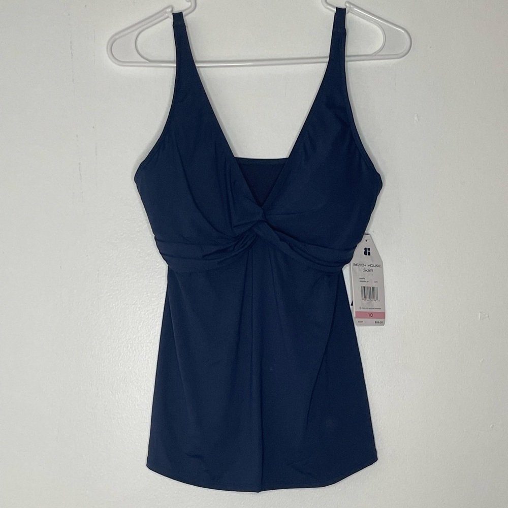 Navy blue swimsuit top